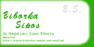 biborka sipos business card